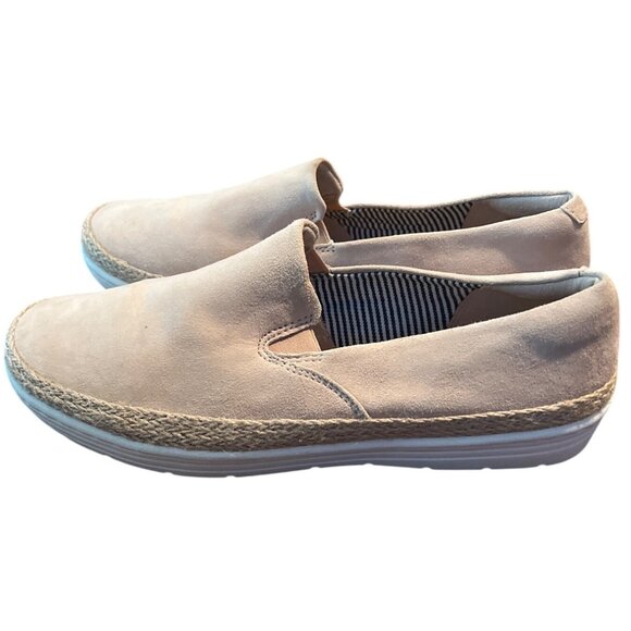 Clarks Marie Sail Slip On Walking Sneaker White Leather Espadrille Women 8.5 W - Picture 3 of 8